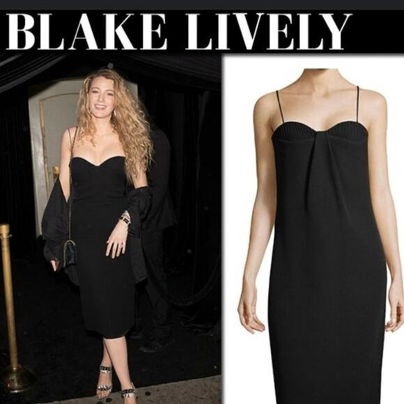 Brandon Maxwell cocktail party Black Silk Halter Bustier Sheath Dress 6 / small - Picture 5 of 15